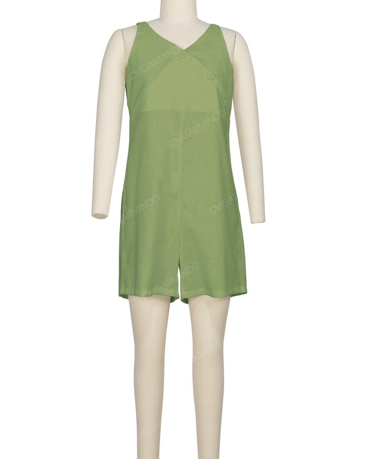 Wrap Front Shirred Back Romper