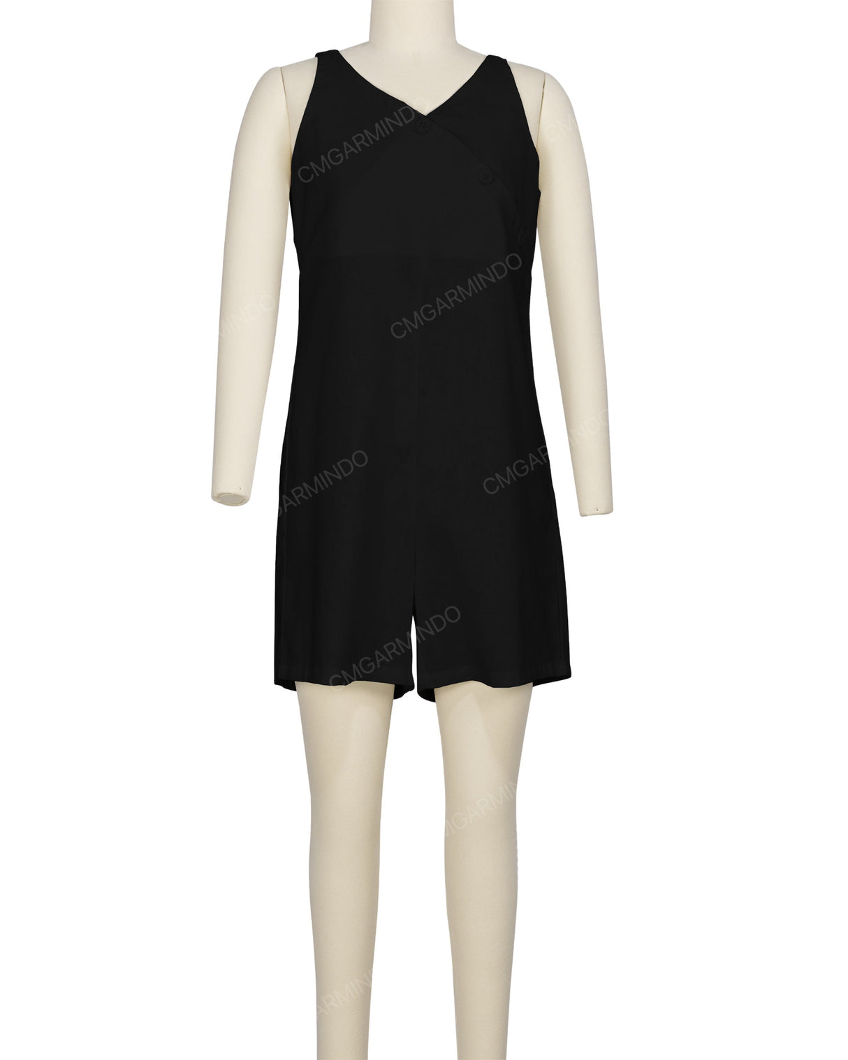 Wrap Front Shirred Back Romper