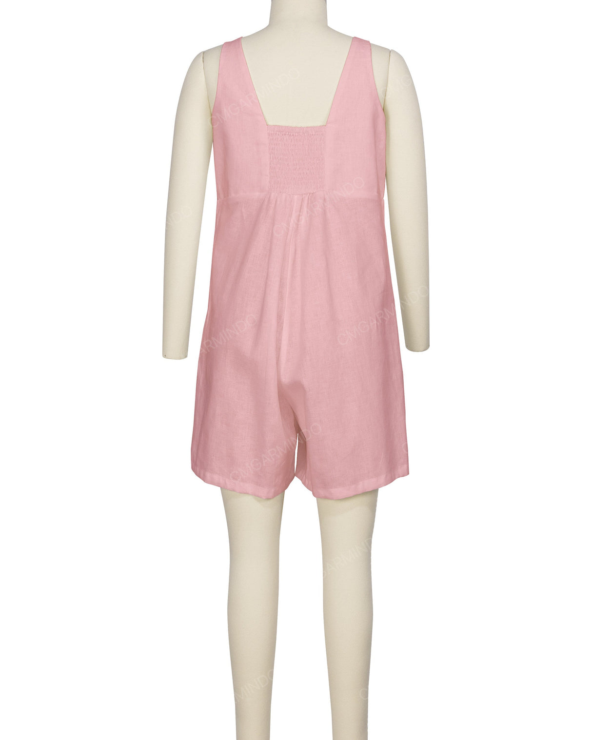 Wrap Front Shirred Back Romper