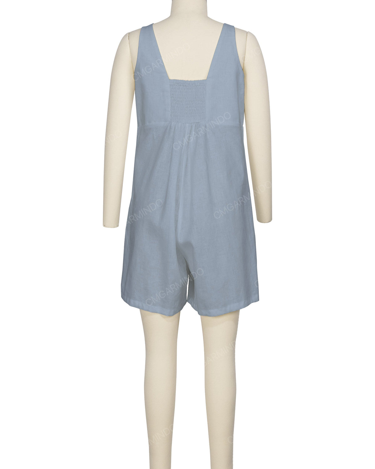 Wrap Front Shirred Back Romper