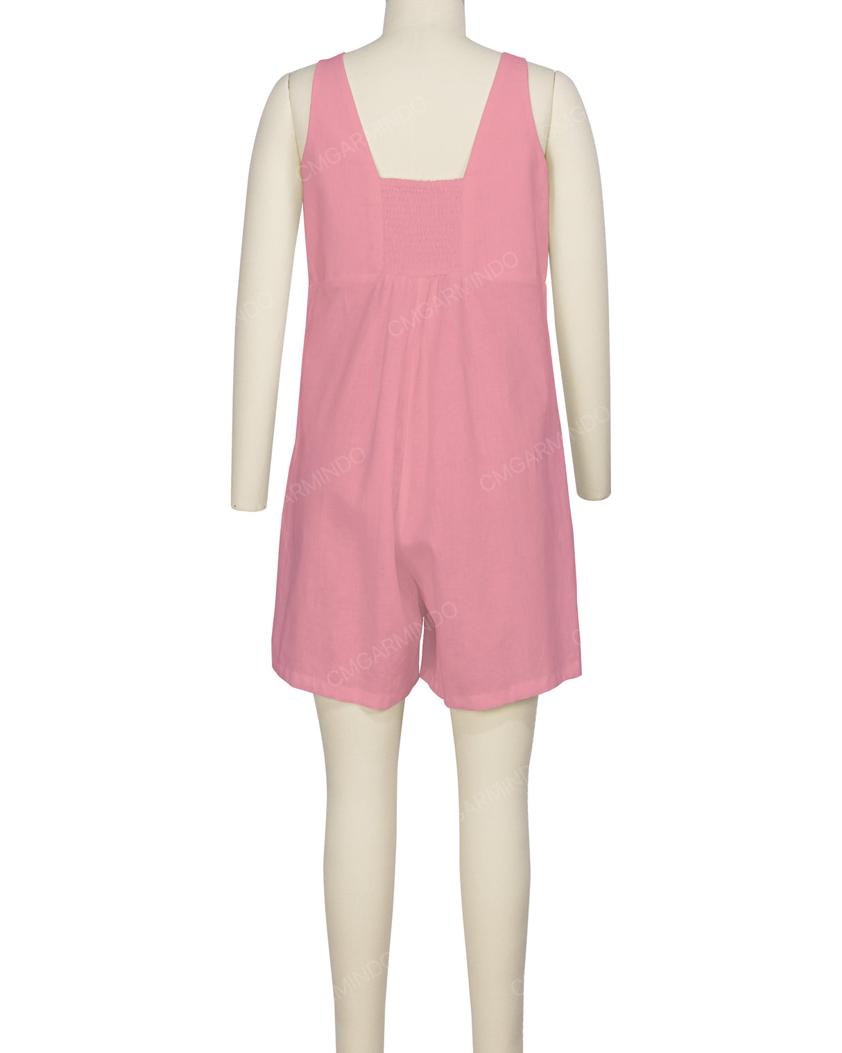Wrap Front Shirred Back Romper