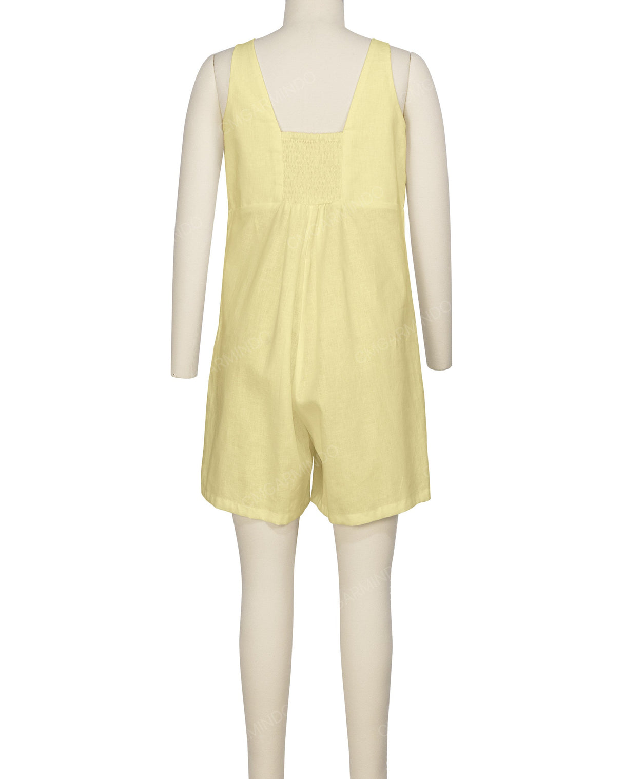 Wrap Front Shirred Back Romper