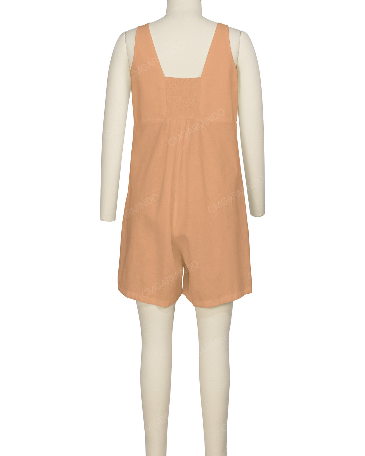 Wrap Front Shirred Back Romper