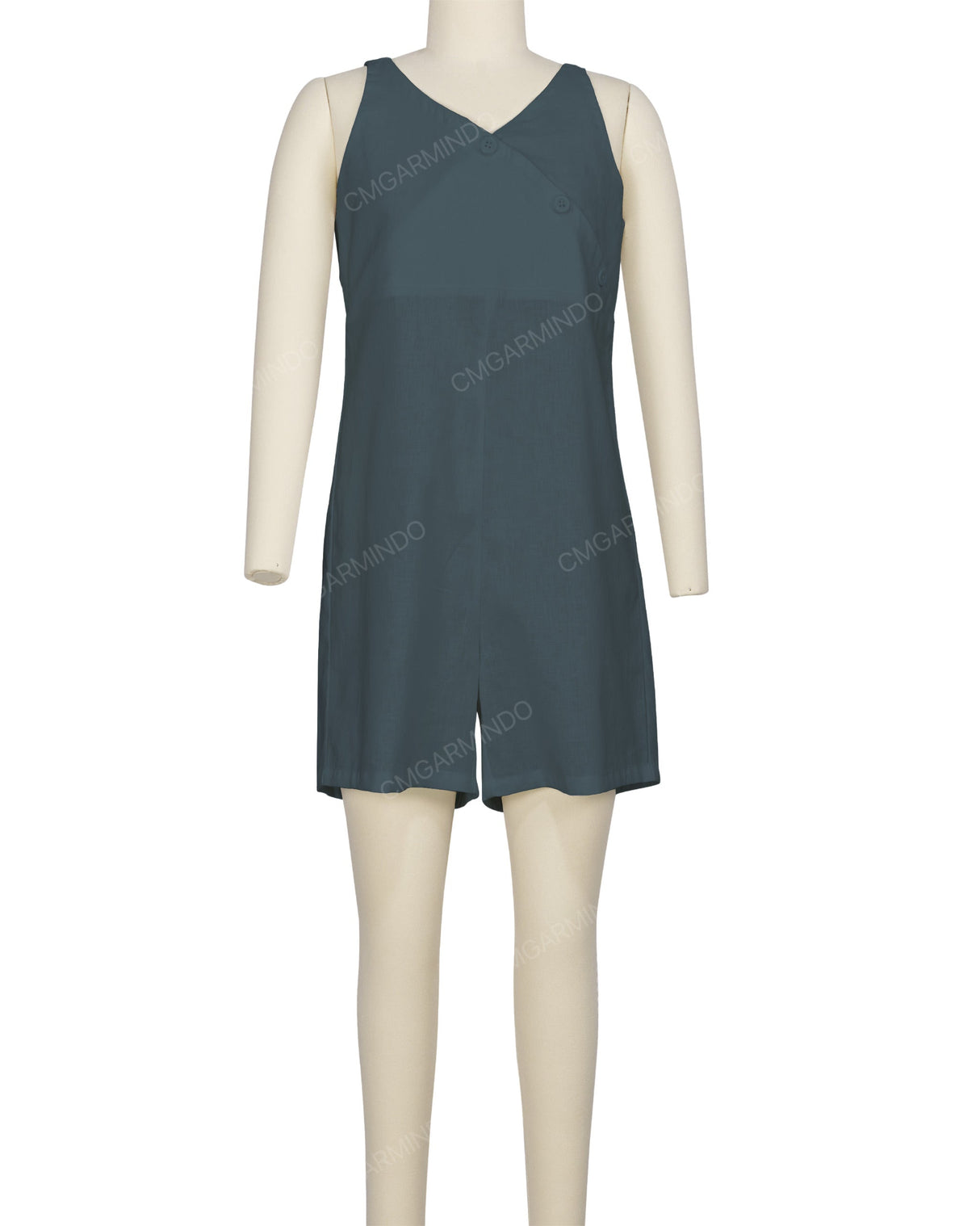 Wrap Front Shirred Back Romper