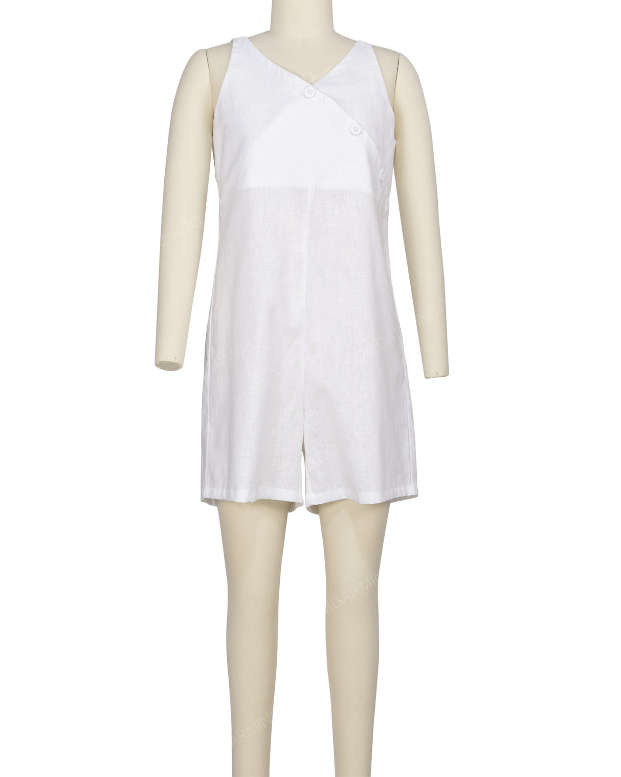 Wrap Front Shirred Back Romper