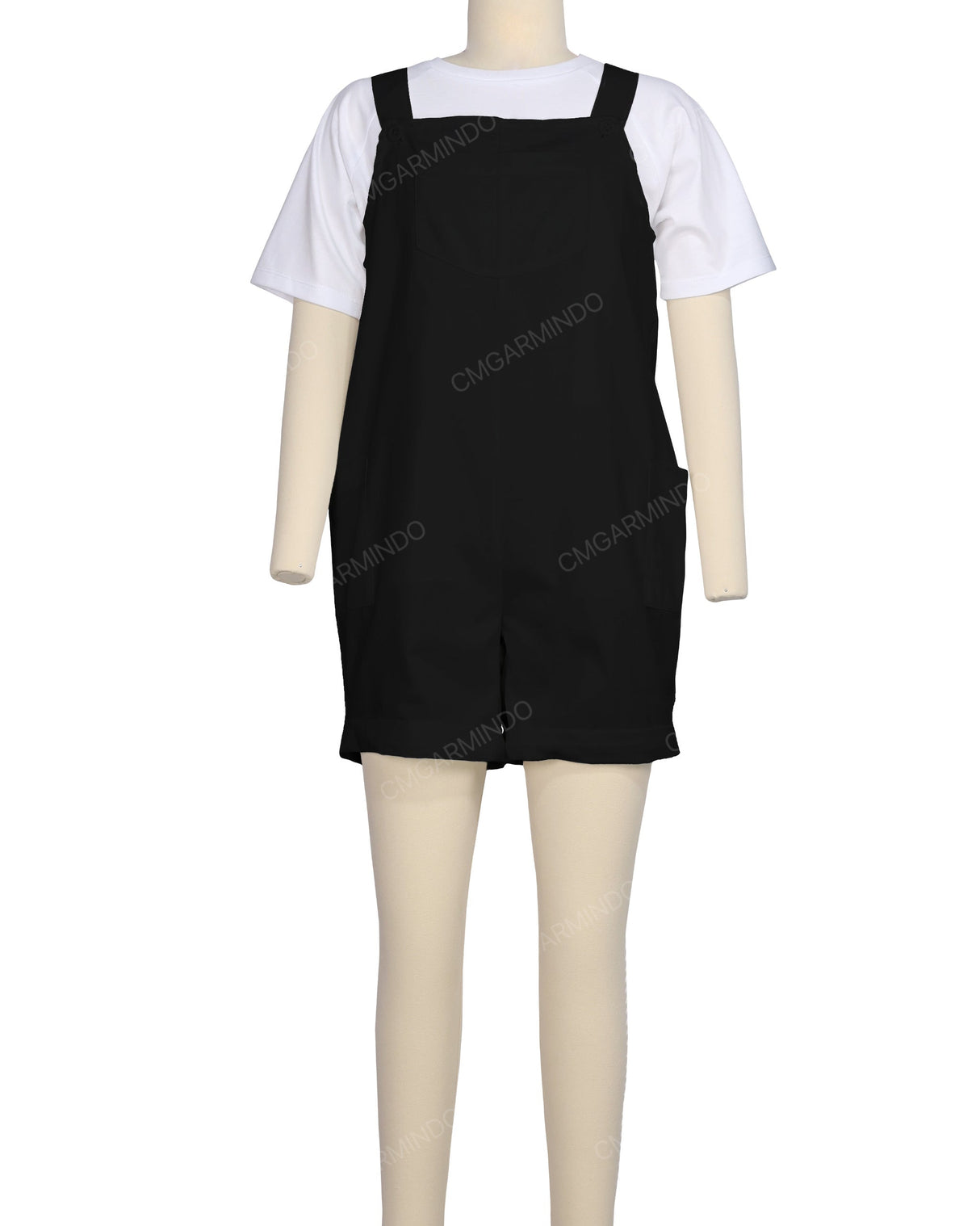 Wide Strap Overall Romper