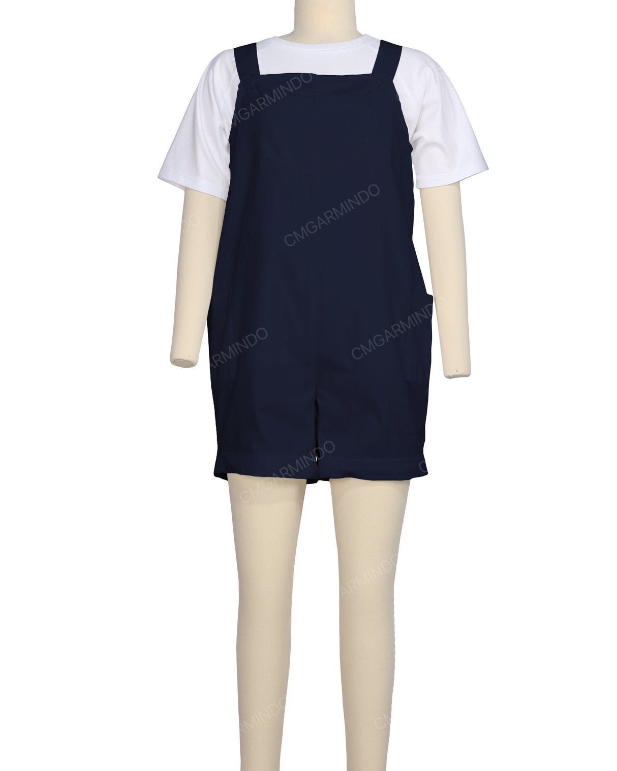 Wide Strap Overall Romper