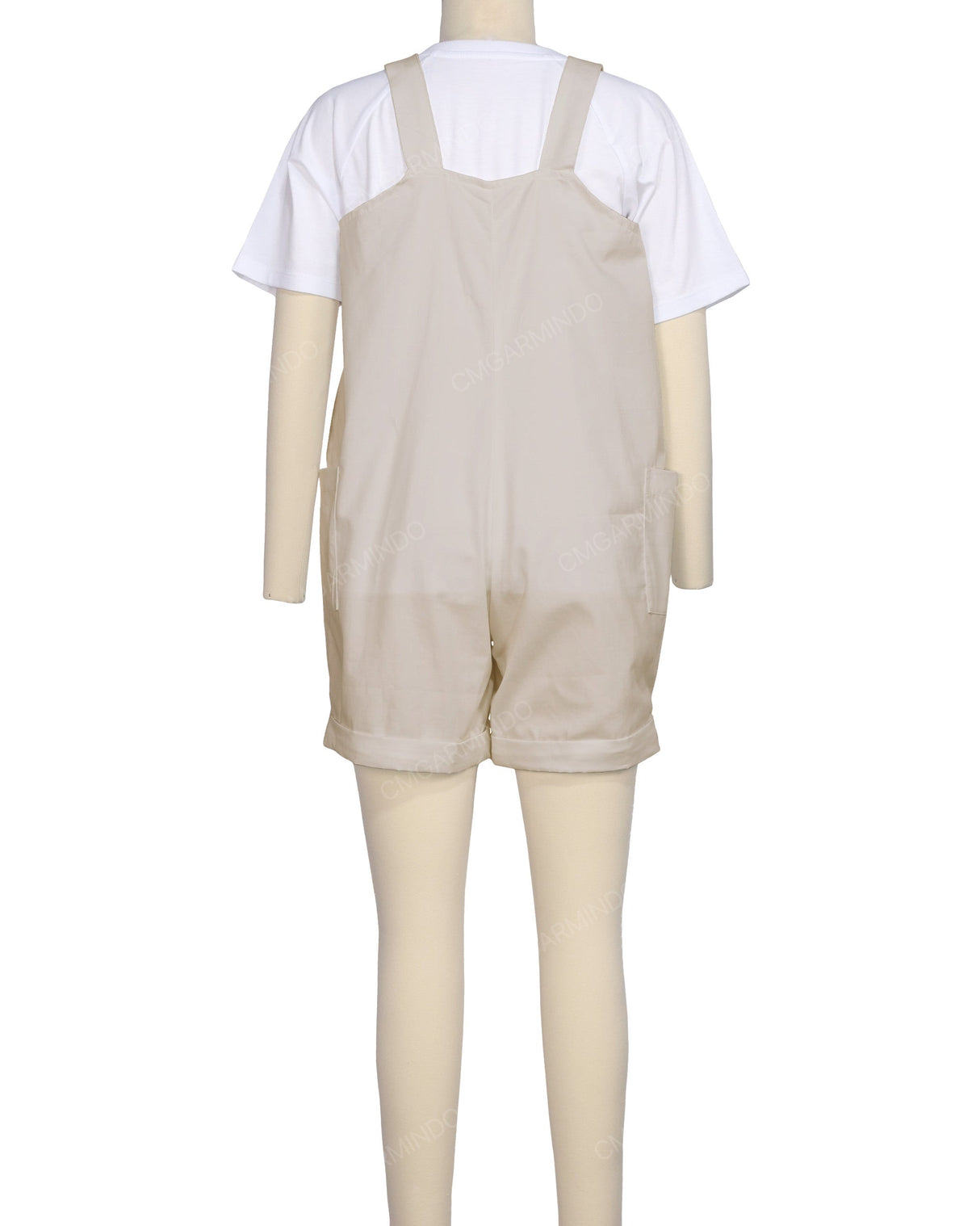 Wide Strap Overall Romper