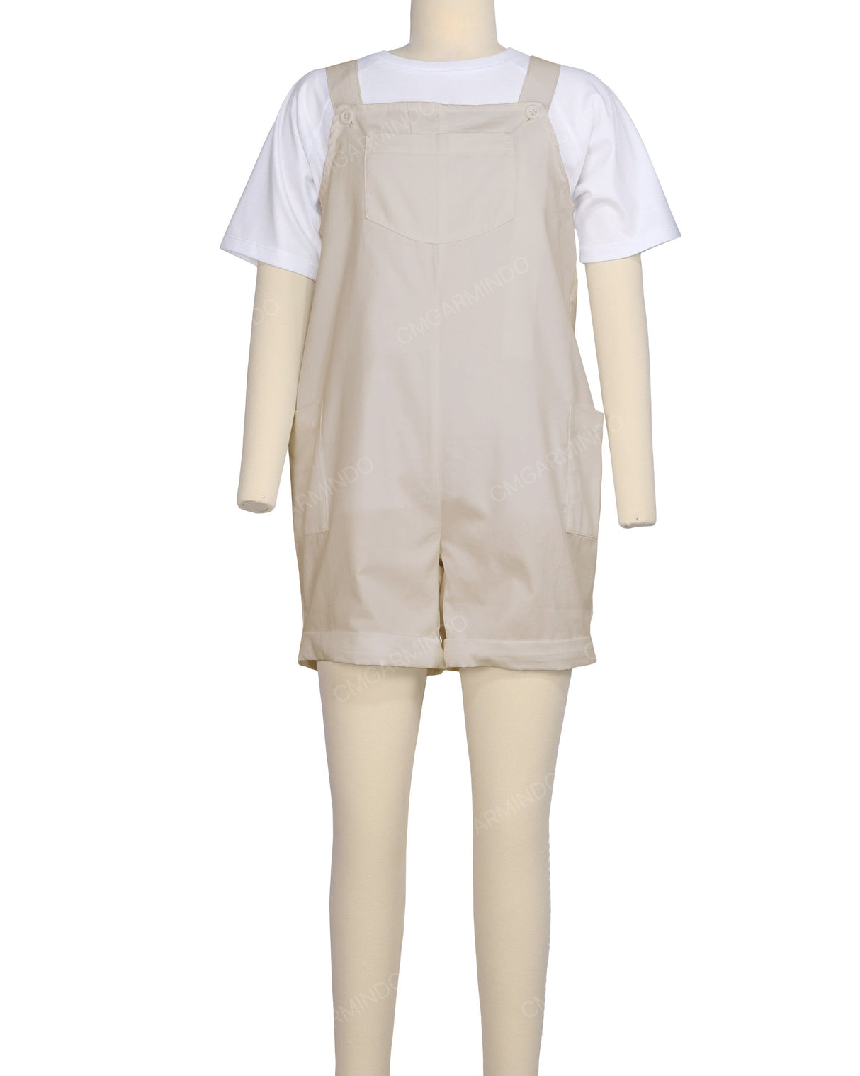 Wide Strap Overall Romper