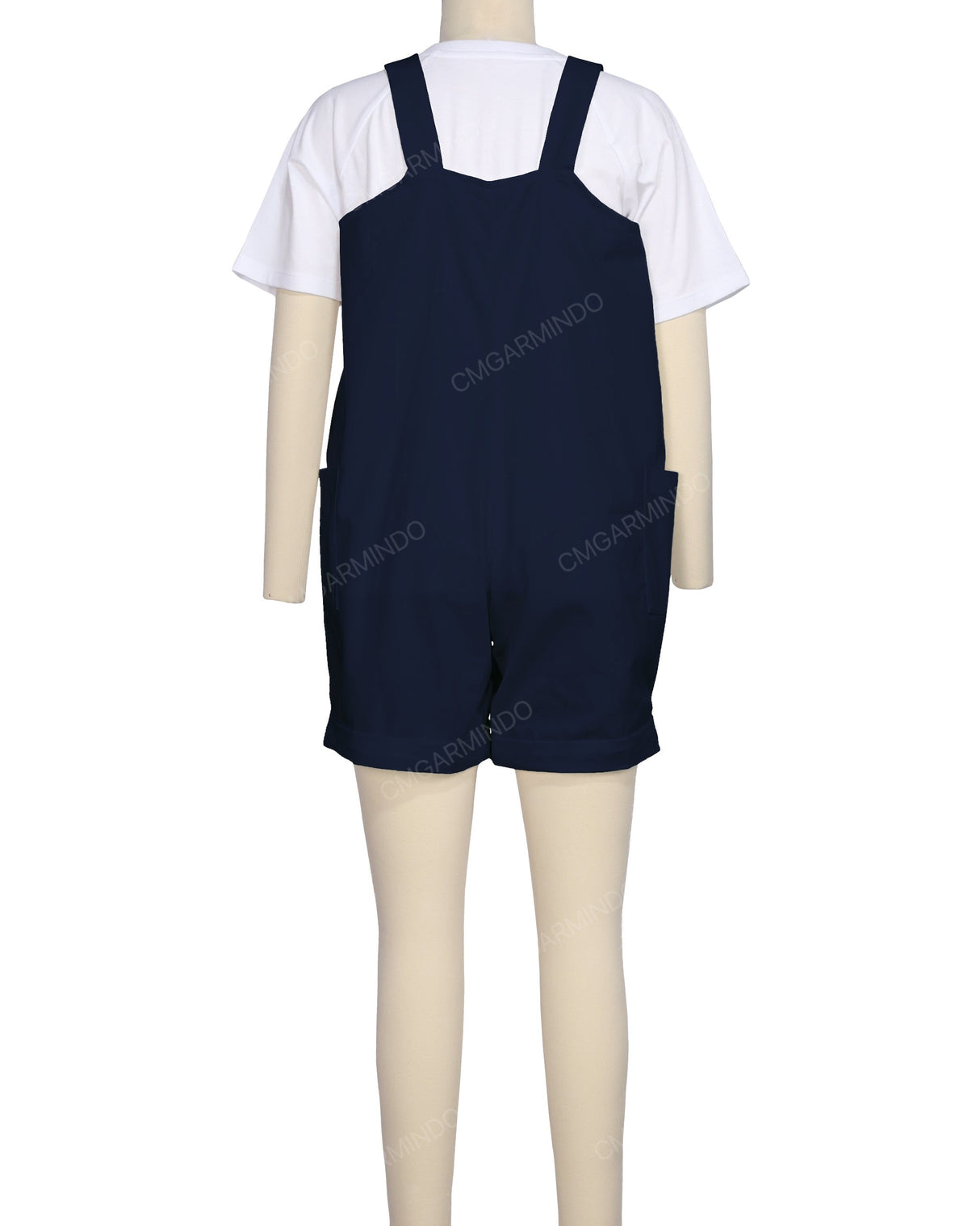 Wide Strap Overall Romper