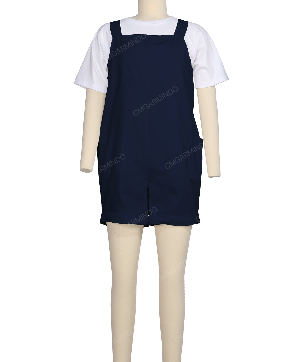 Wide Strap Overall Romper