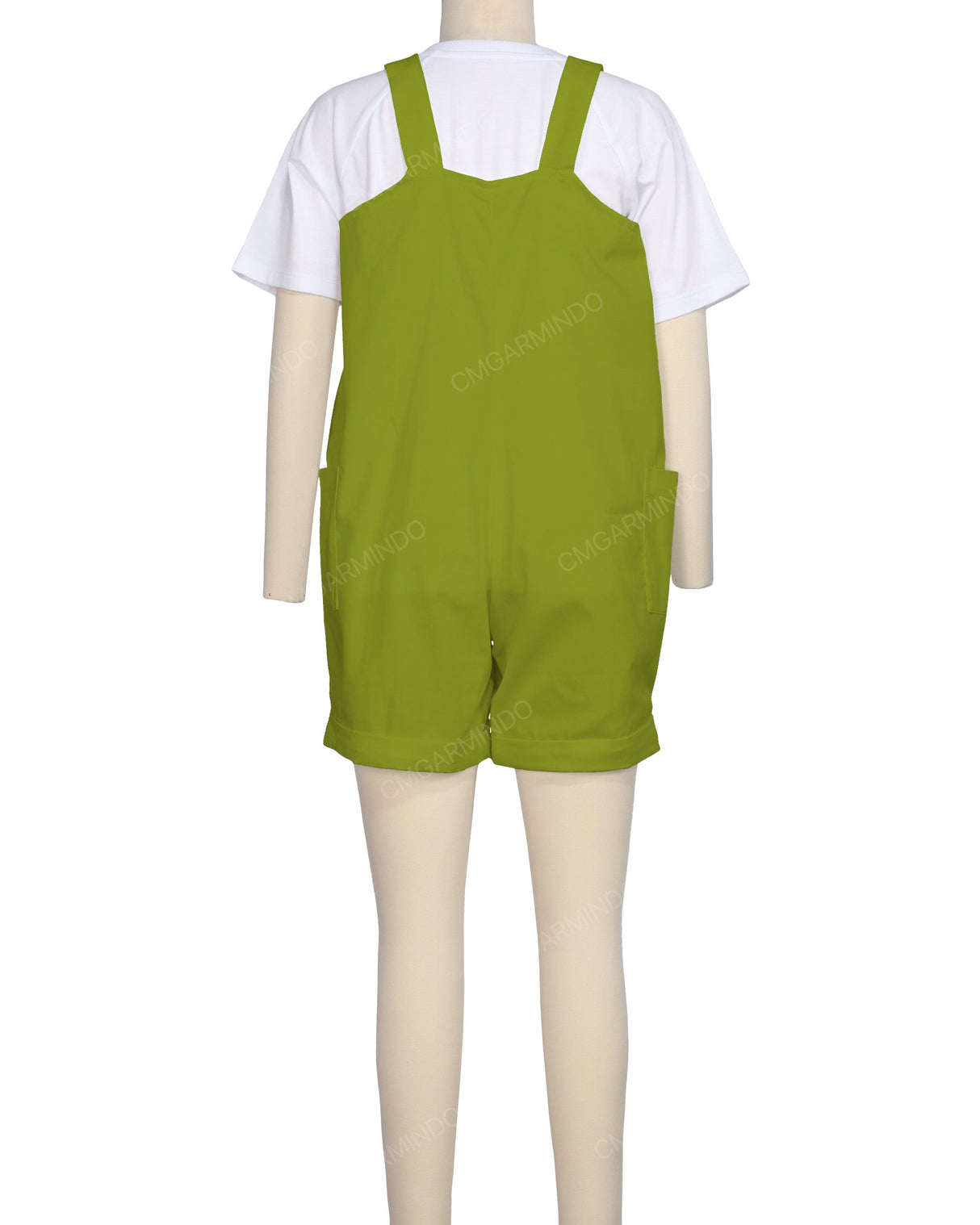 Wide Strap Overall Romper