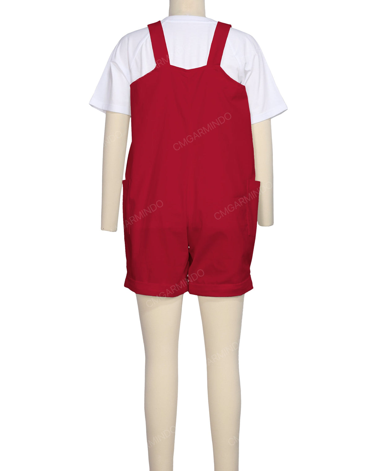 Wide Strap Overall Romper