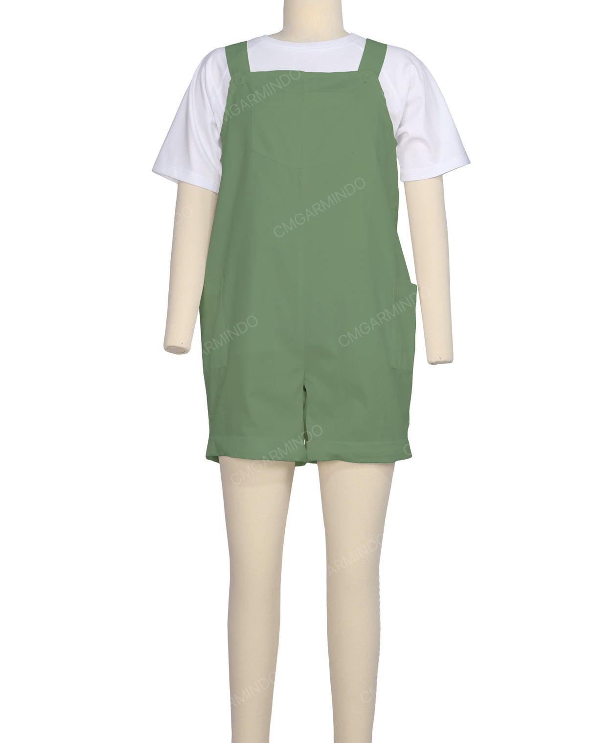 Wide Strap Overall Romper