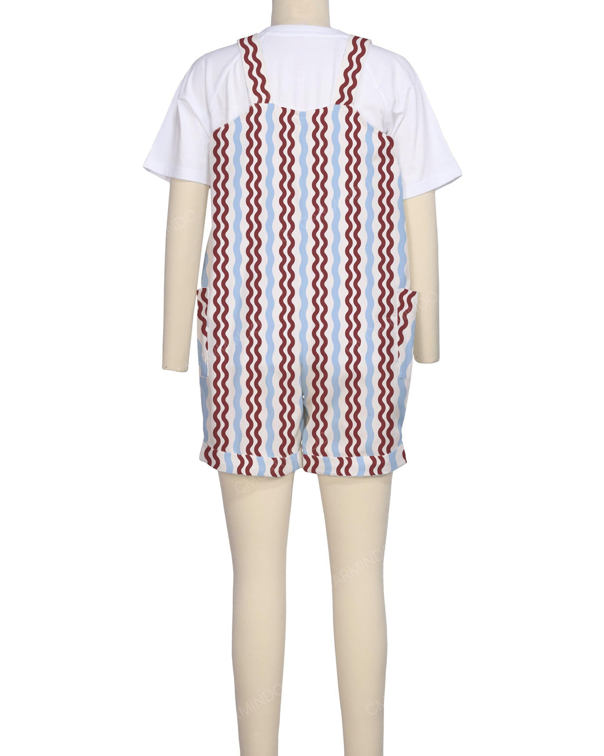 Wide Strap Overall Romper