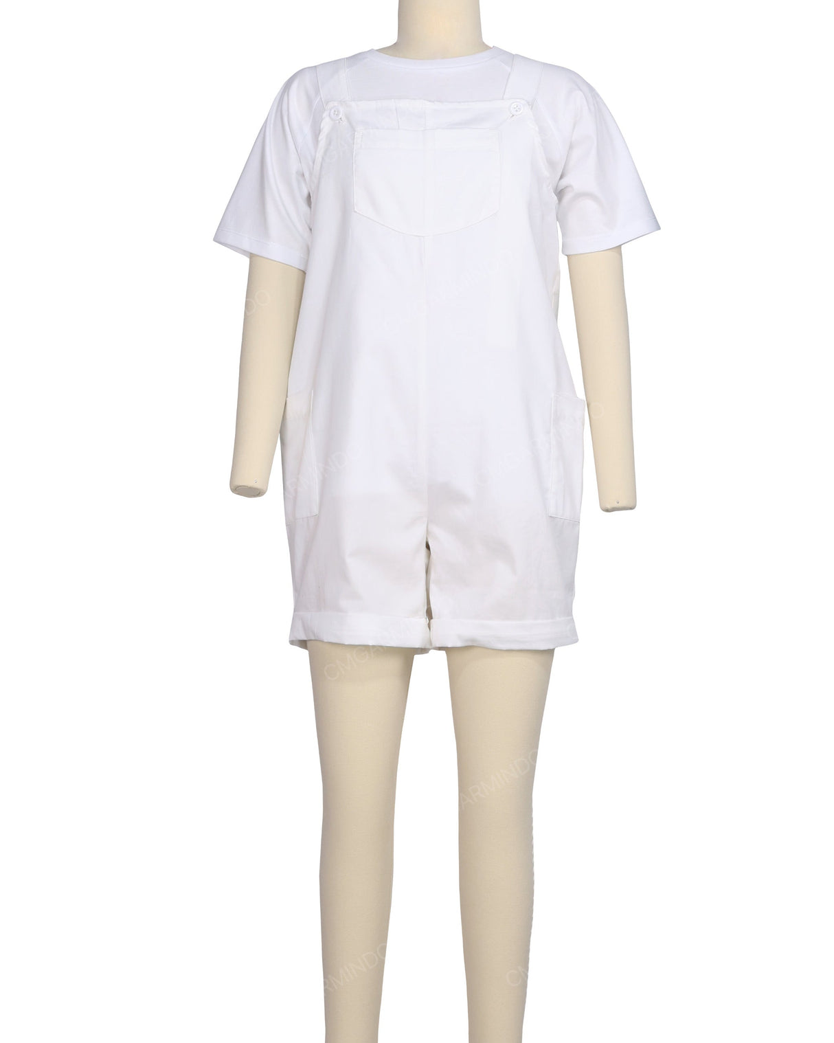 Wide Strap Overall Romper