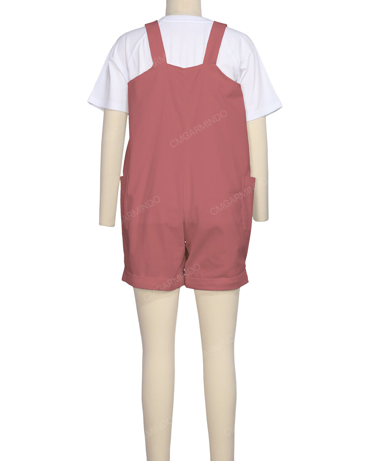 Wide Strap Overall Romper