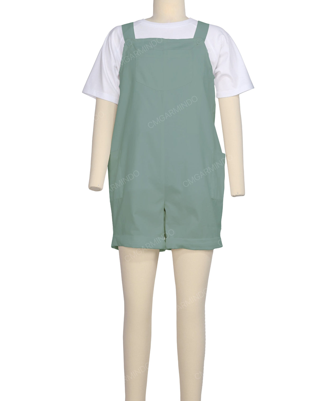 Wide Strap Overall Romper