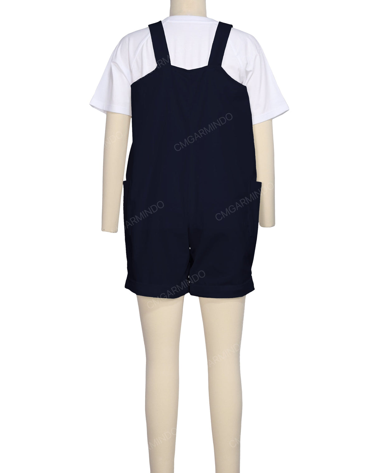 Wide Strap Overall Romper