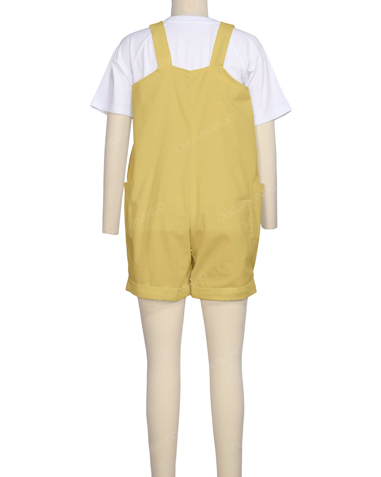 Wide Strap Overall Romper