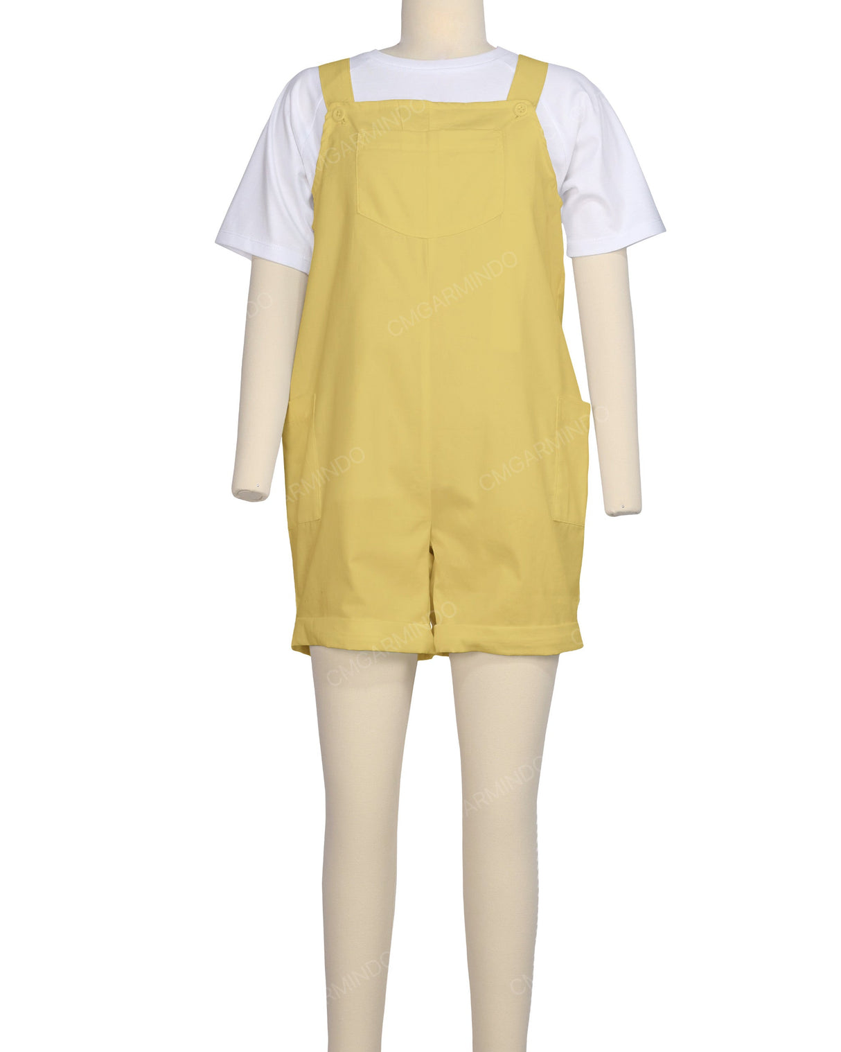 Wide Strap Overall Romper
