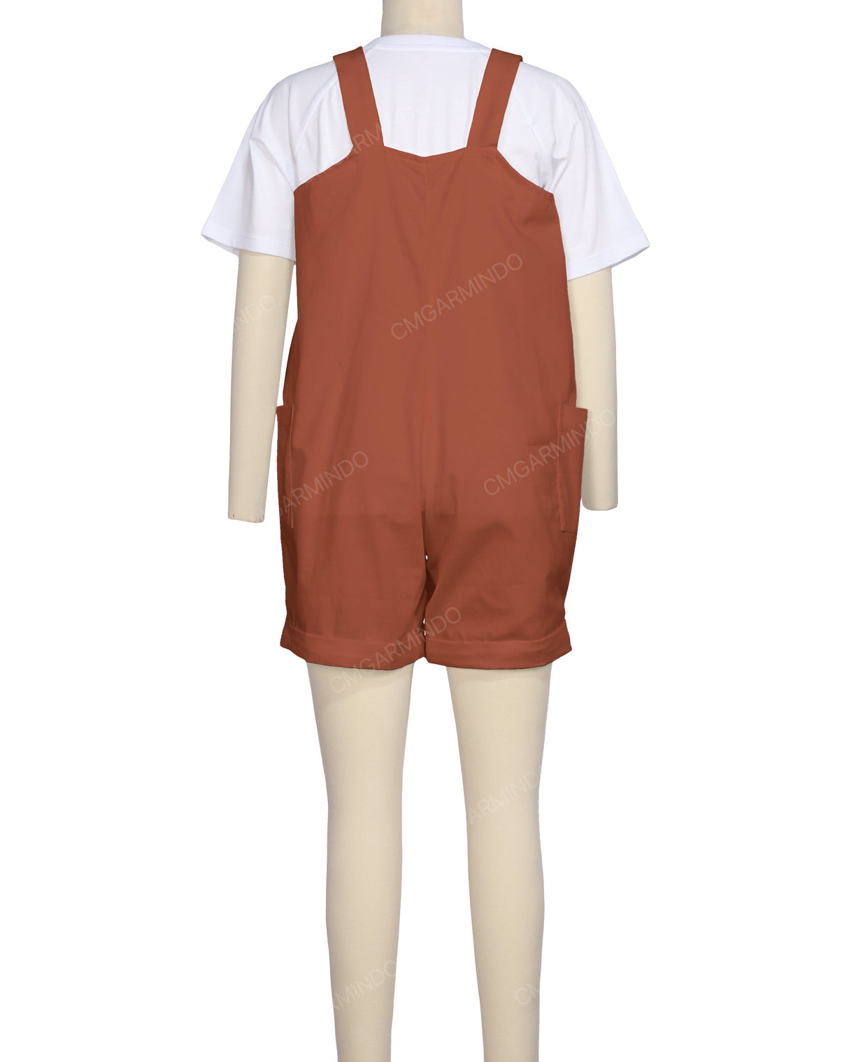 Wide Strap Overall Romper