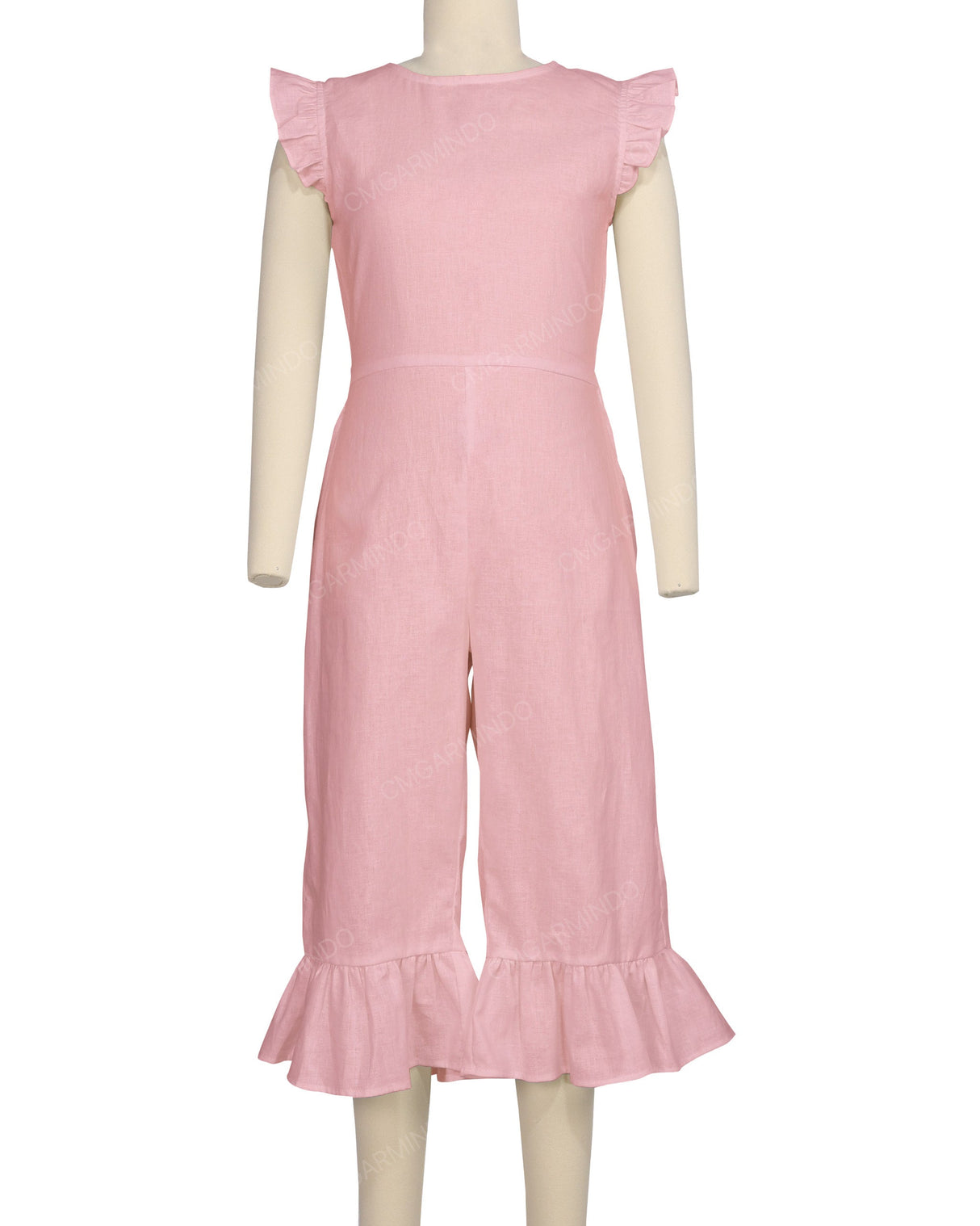 Ruffle Cap Sleeve Asymmetrical Jumpsuit