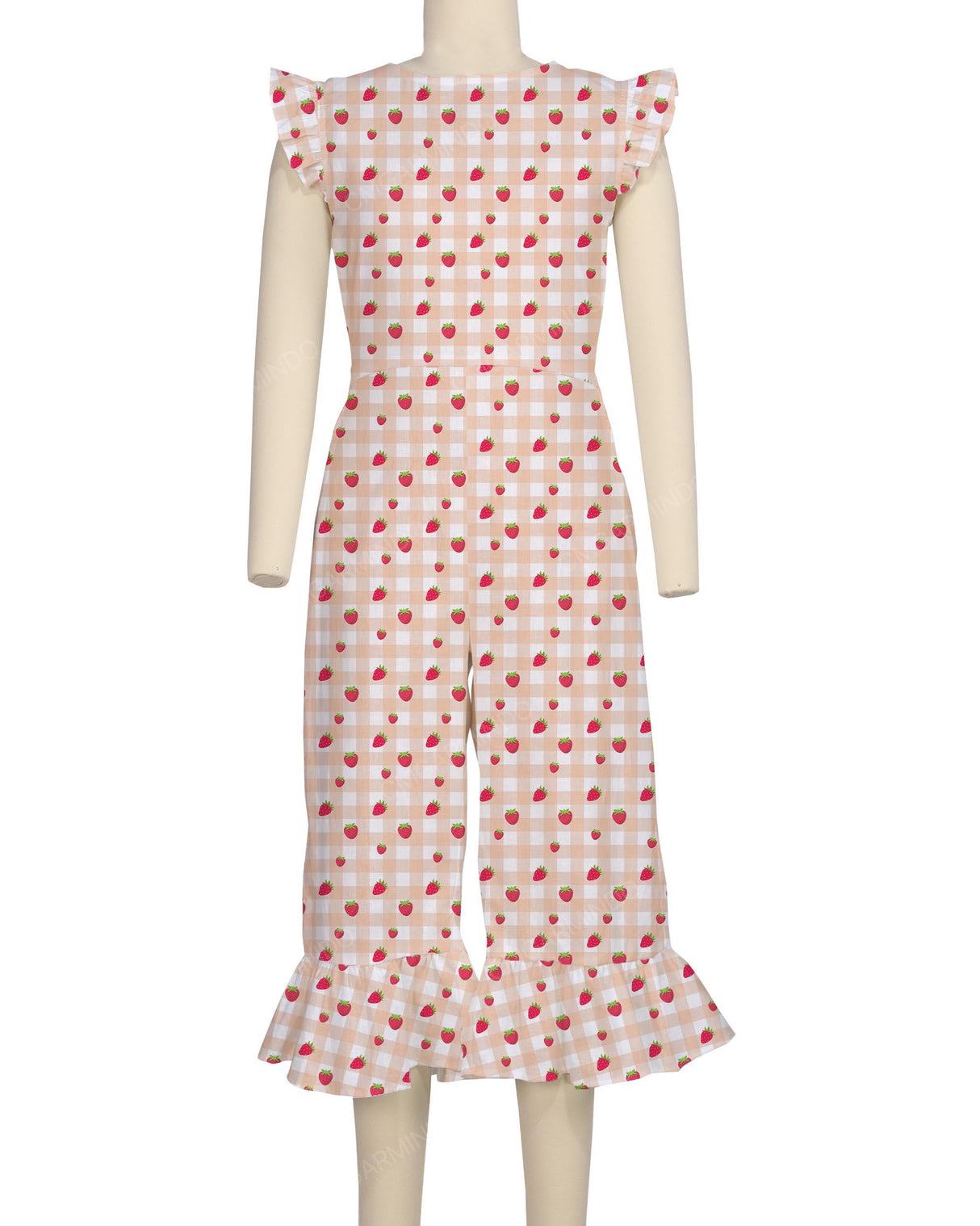 Ruffle Cap Sleeve Asymmetrical Jumpsuit