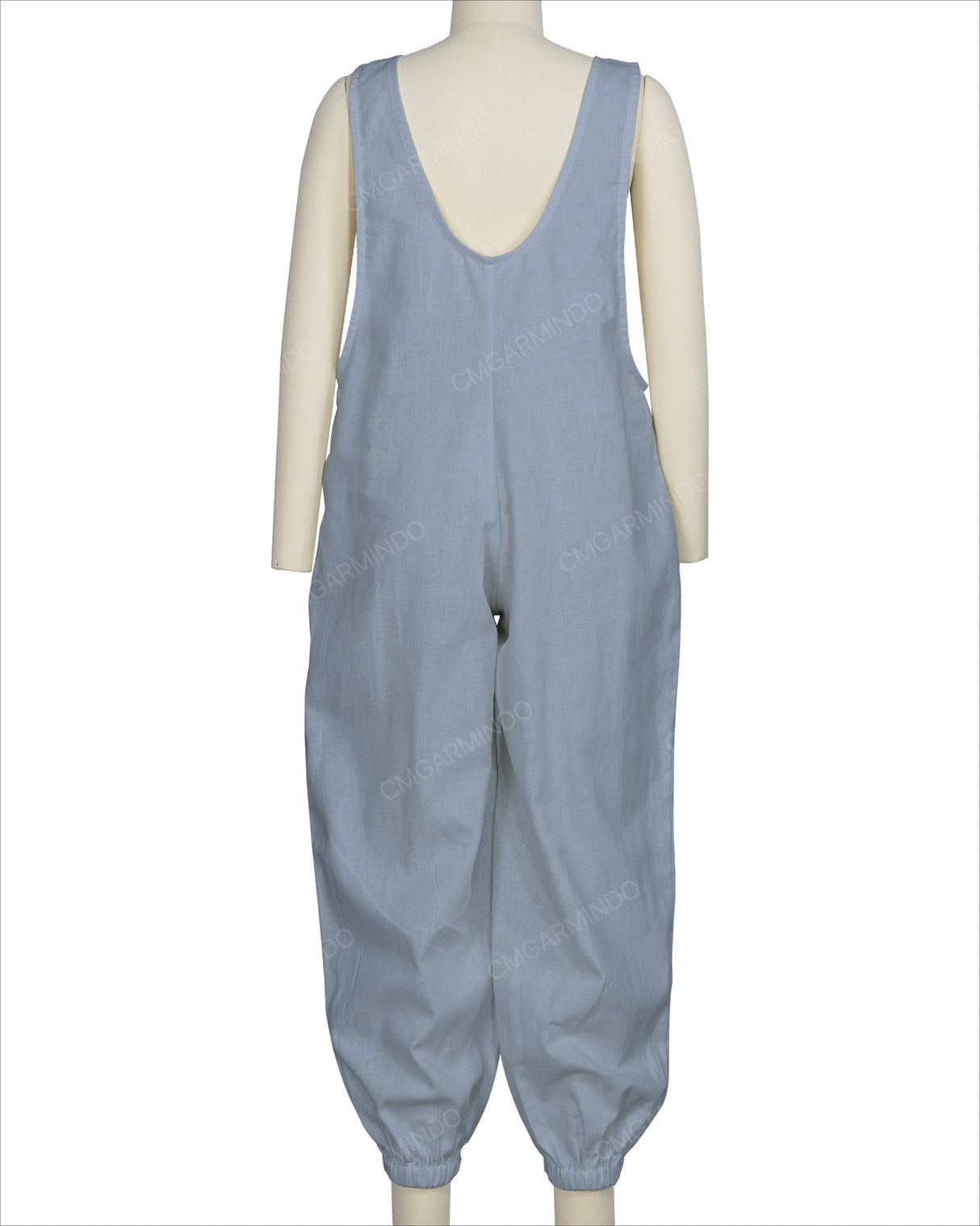 Elastic Hem Relax Overalls