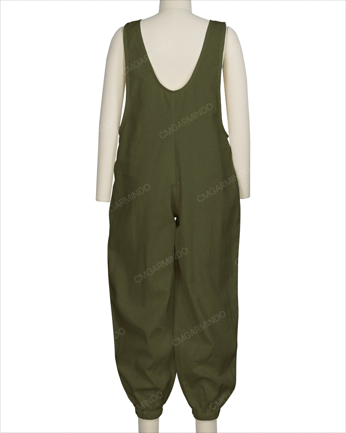 Elastic Hem Relax Overalls