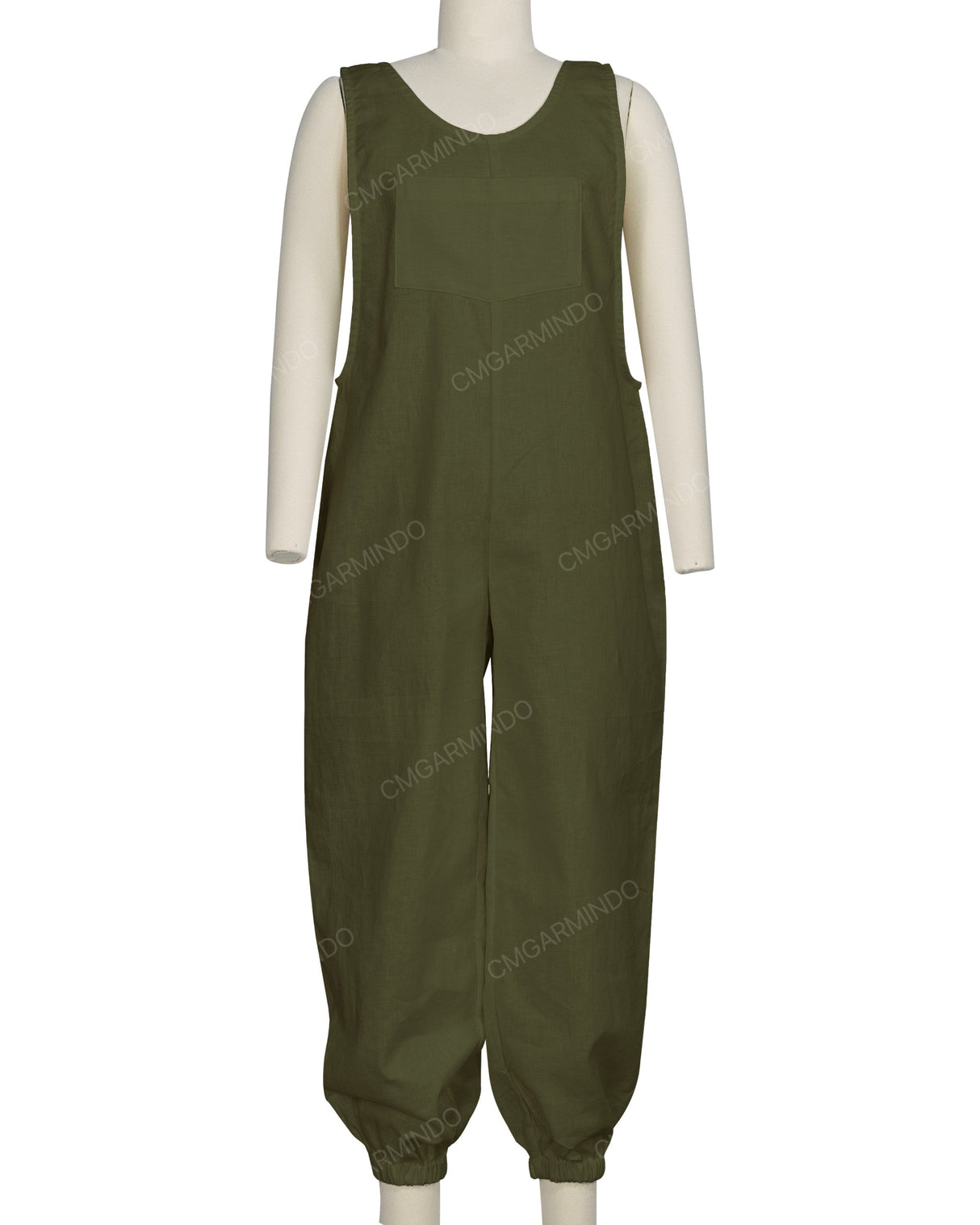Elastic Hem Relax Overalls