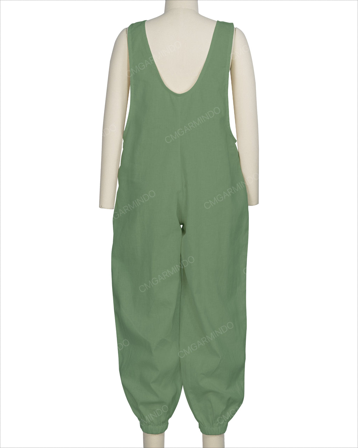 Elastic Hem Relax Overalls