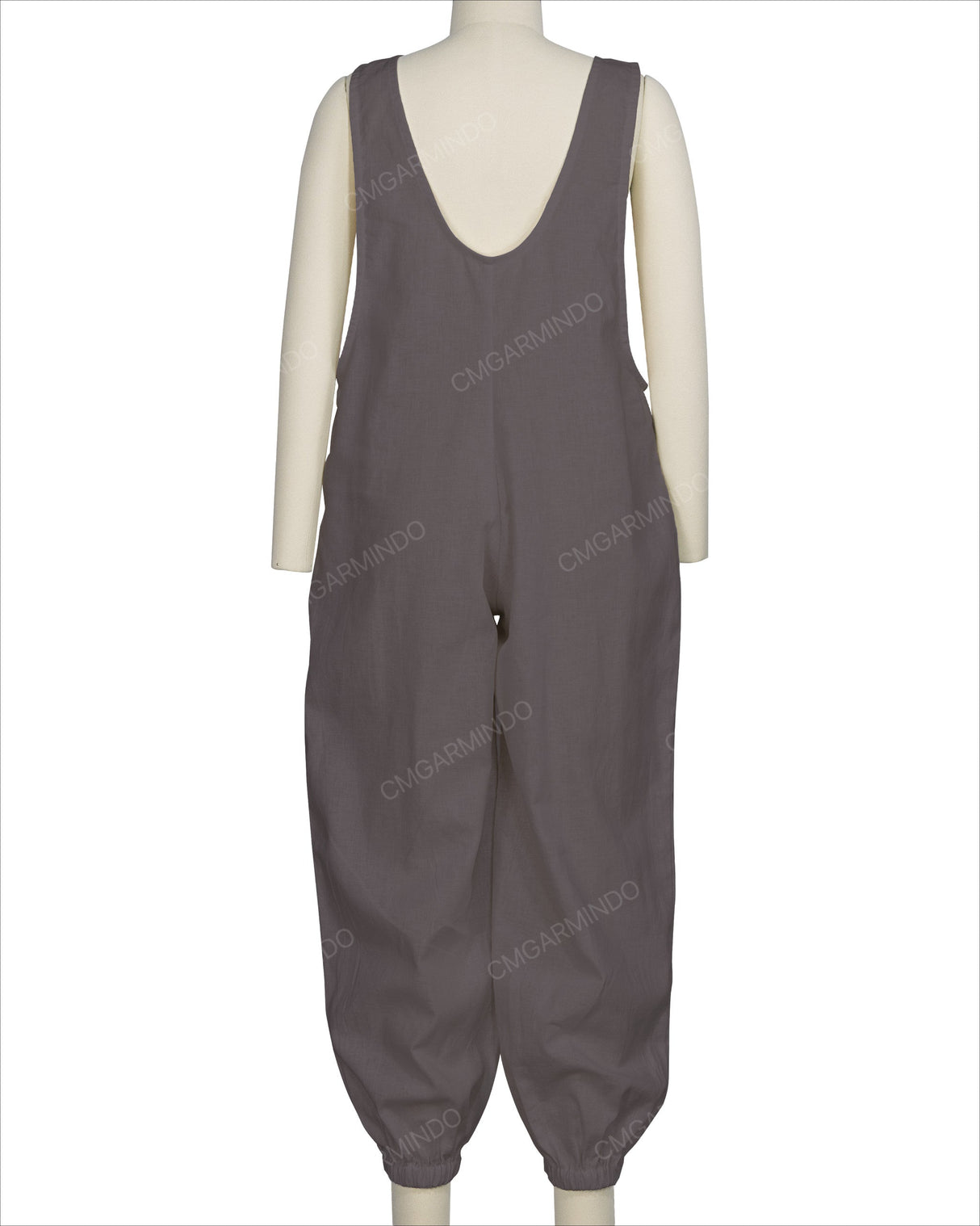 Elastic Hem Relax Overalls