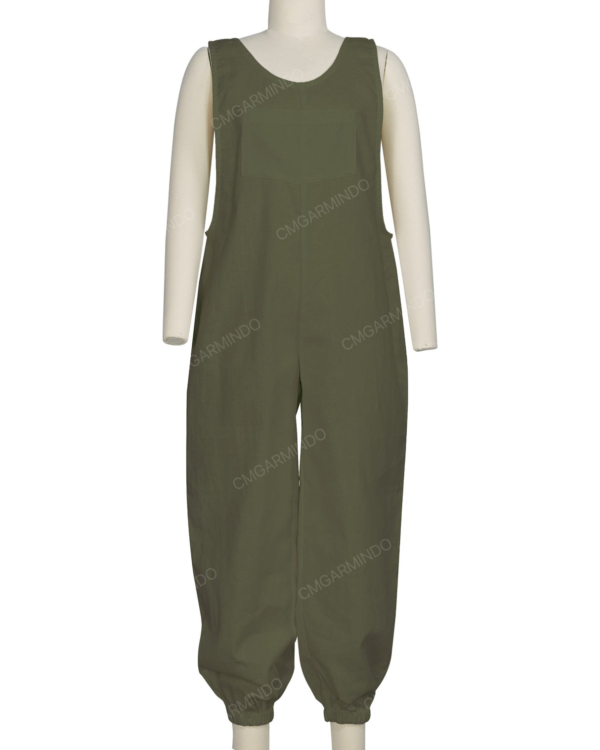 Elastic Hem Relax Overalls