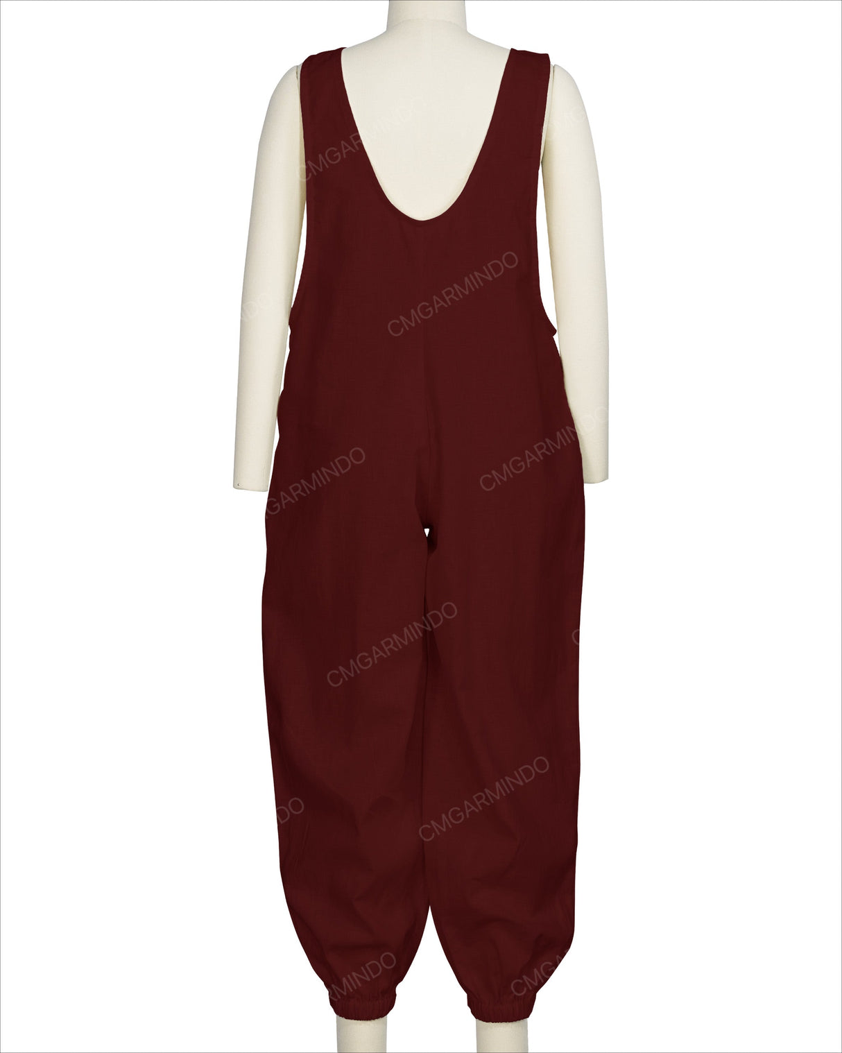 Elastic Hem Relax Overalls