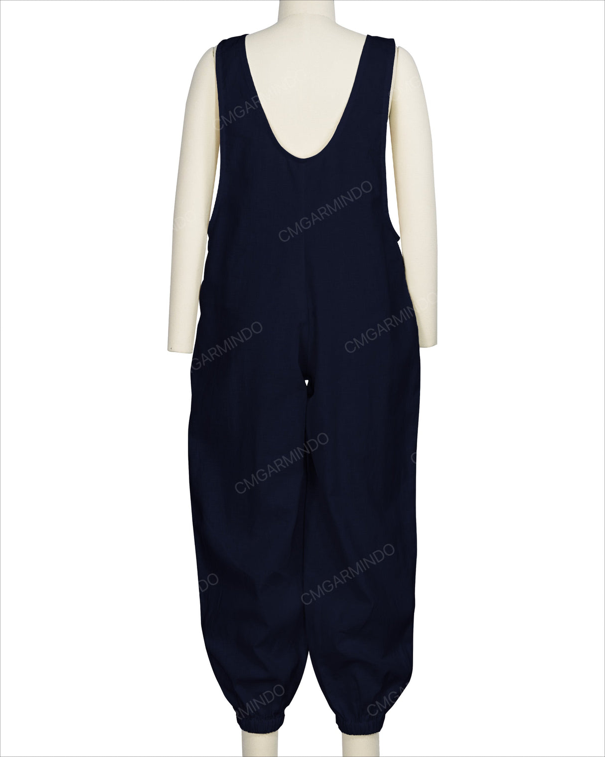 Elastic Hem Relax Overalls