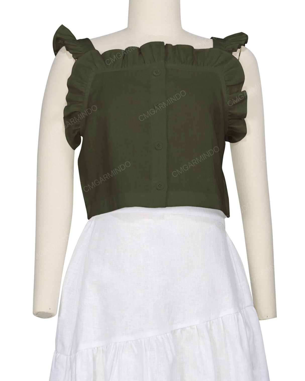 Ruffle Button Up Top