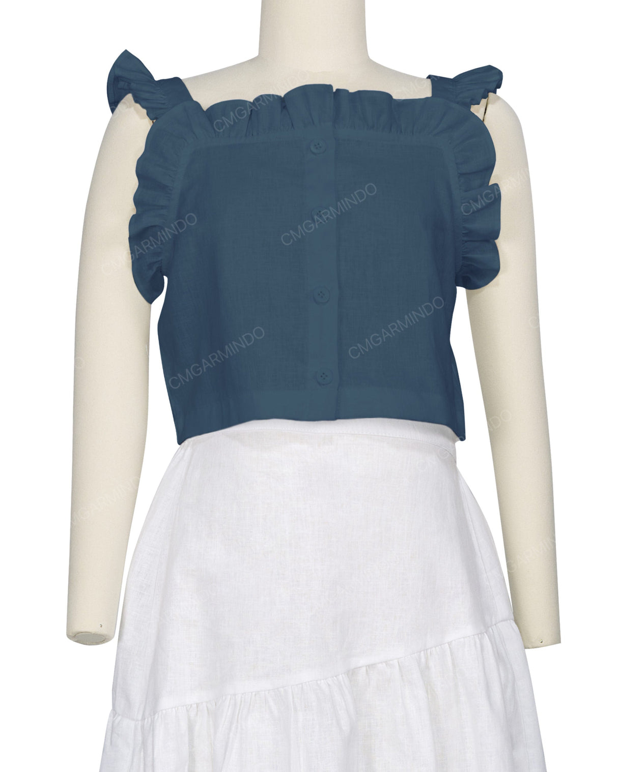 Ruffle Button Up Top