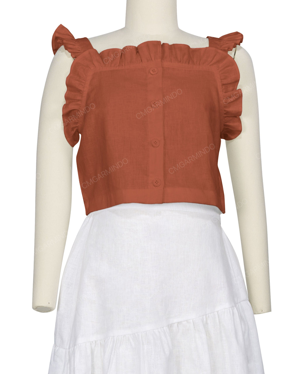 Ruffle Button Up Top