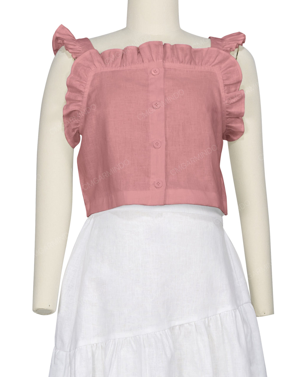 Ruffle Button Up Top