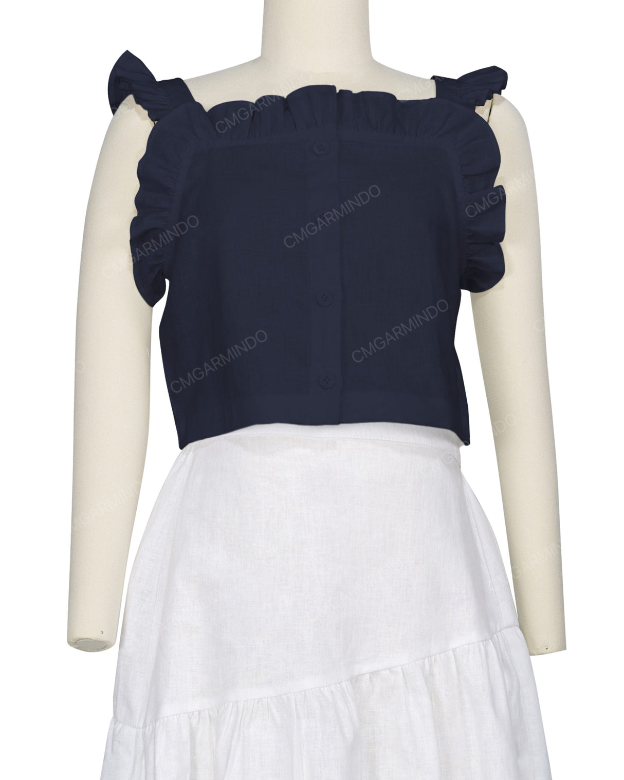 Ruffle Button Up Top