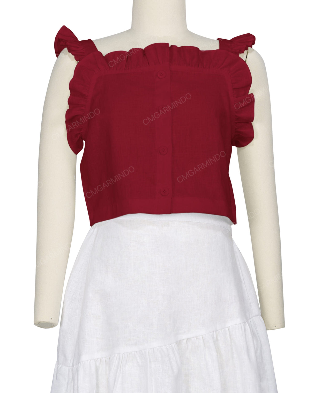 Ruffle Button Up Top