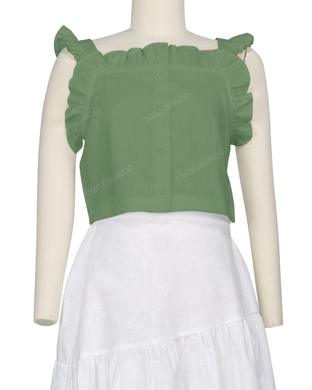 Ruffle Button Up Top