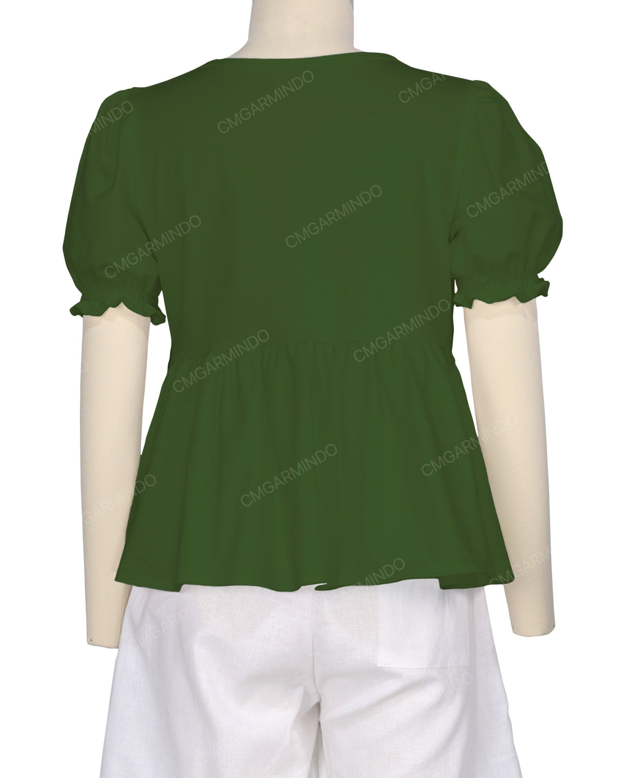Puff Sleeve Boat Neck Top