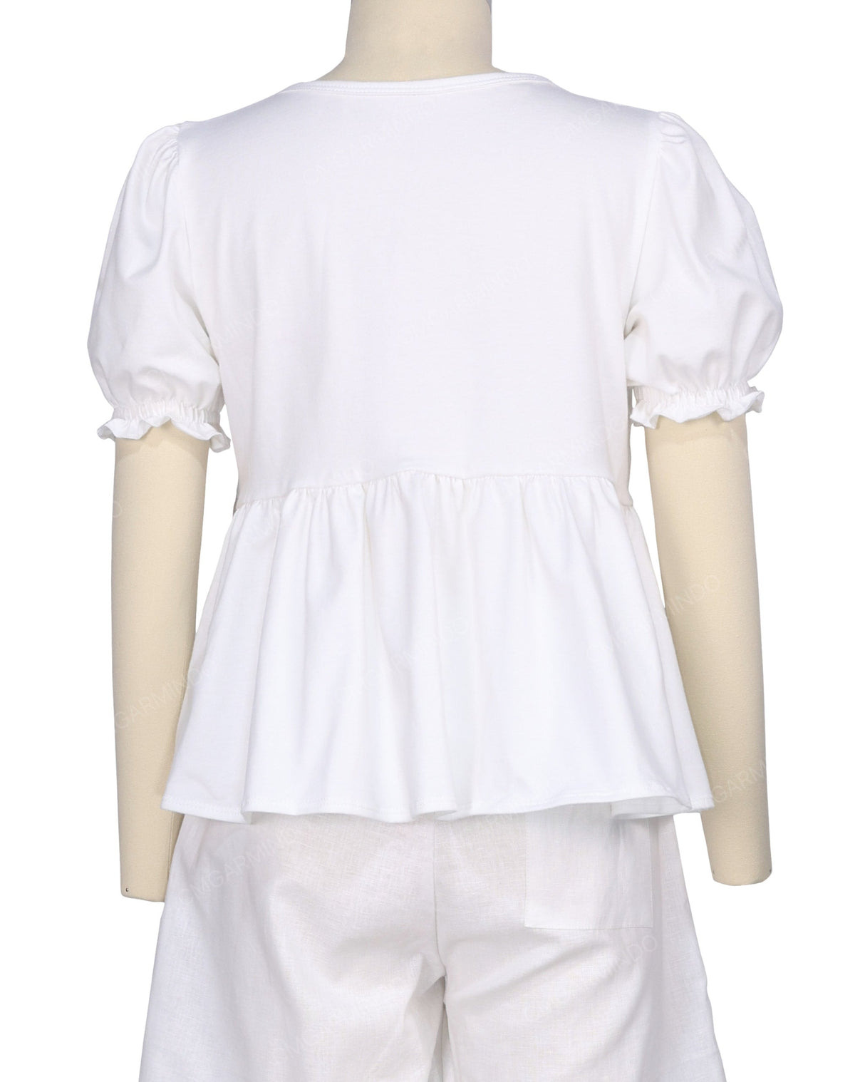 Puff Sleeve Boat Neck Top