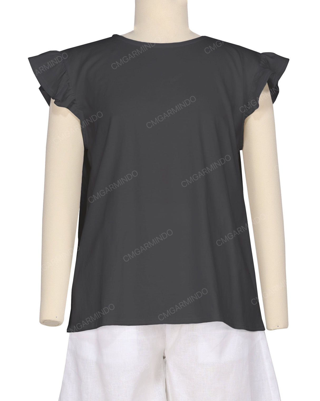 Puff Sleeve Boat Neck Top