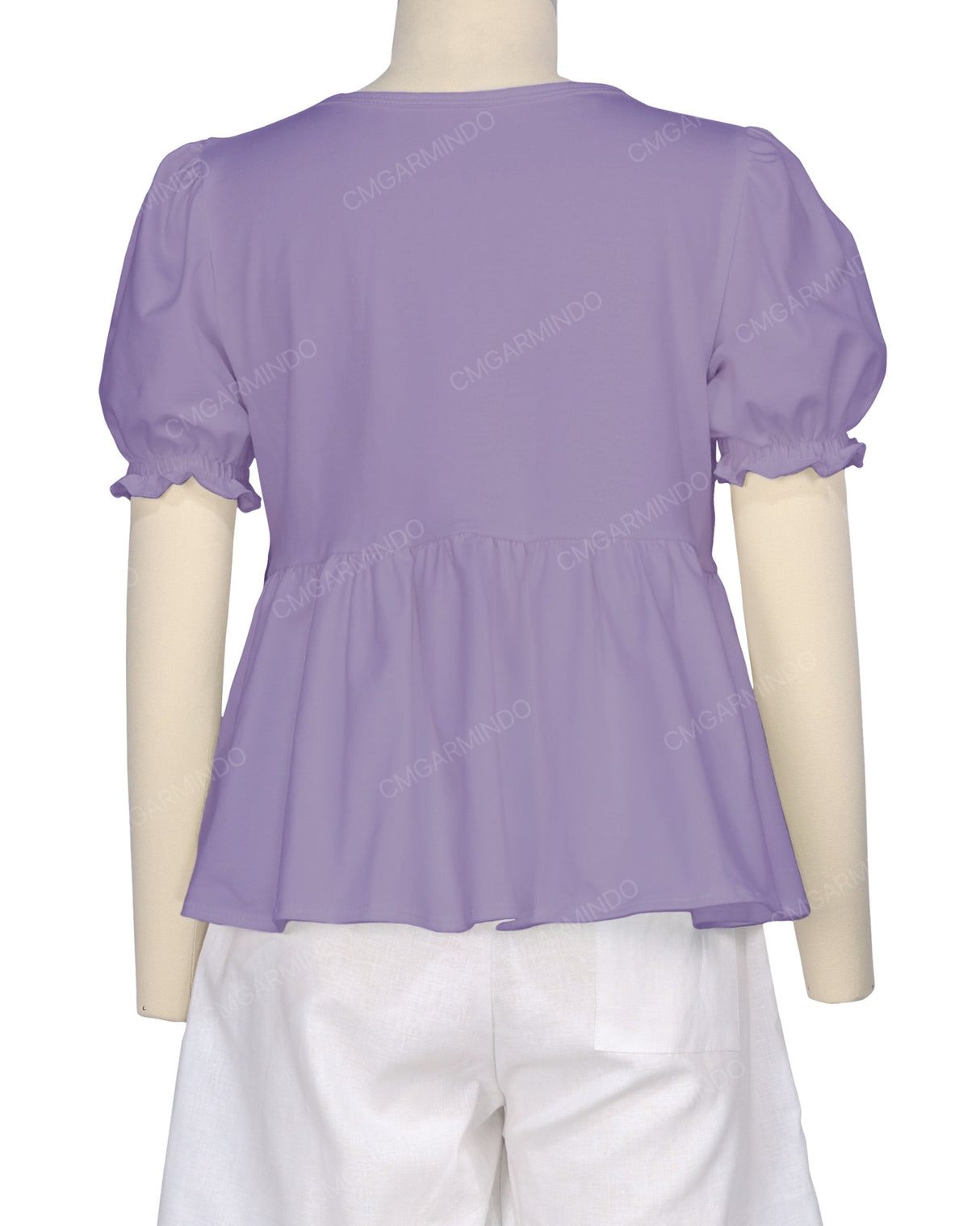 Puff Sleeve Boat Neck Top
