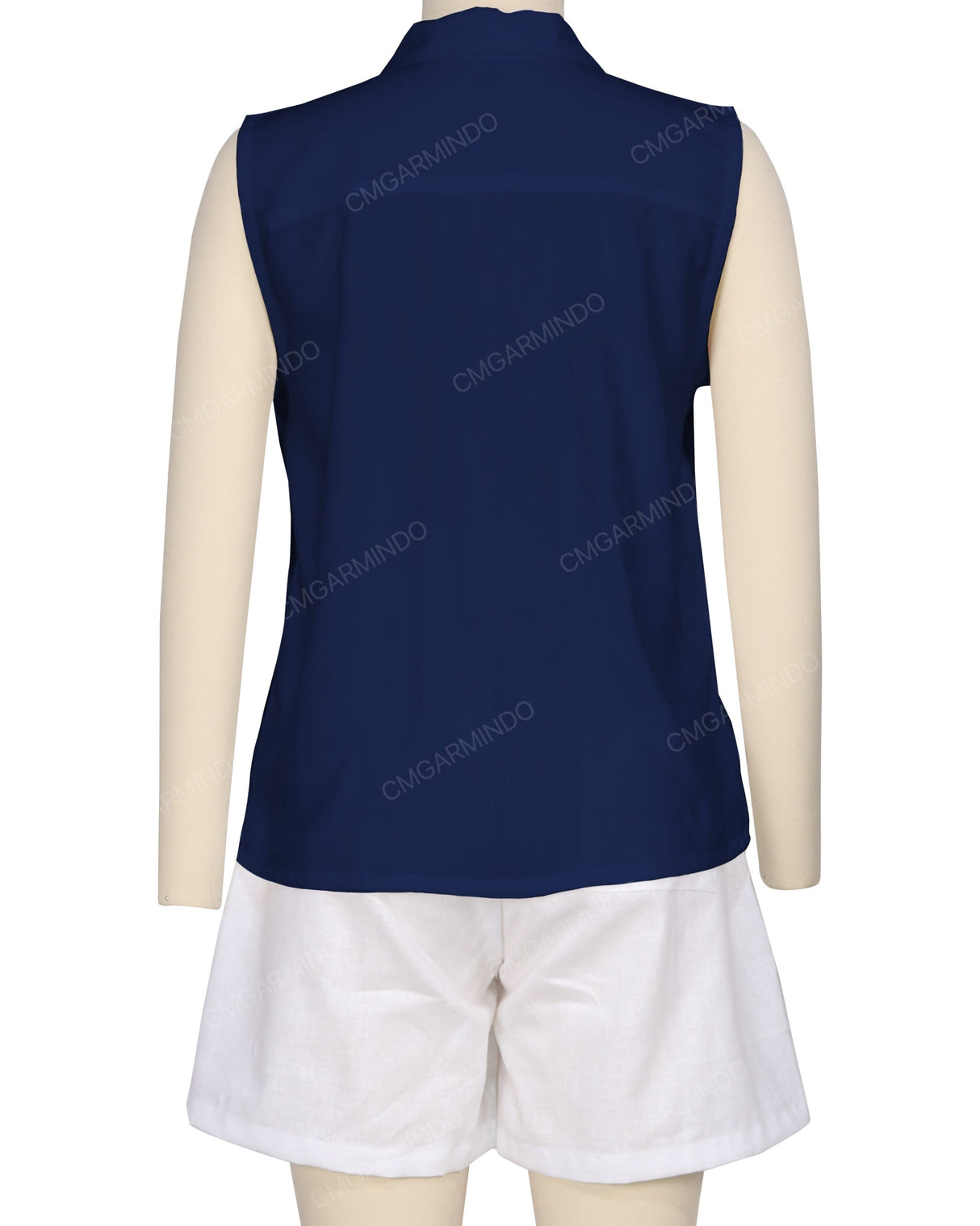 Sleeveless Button Up Shirt