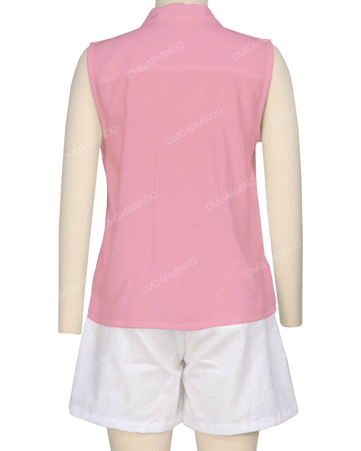 Sleeveless Button Up Shirt