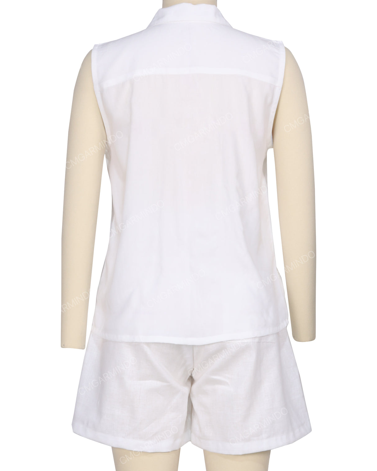 Sleeveless Button Up Shirt